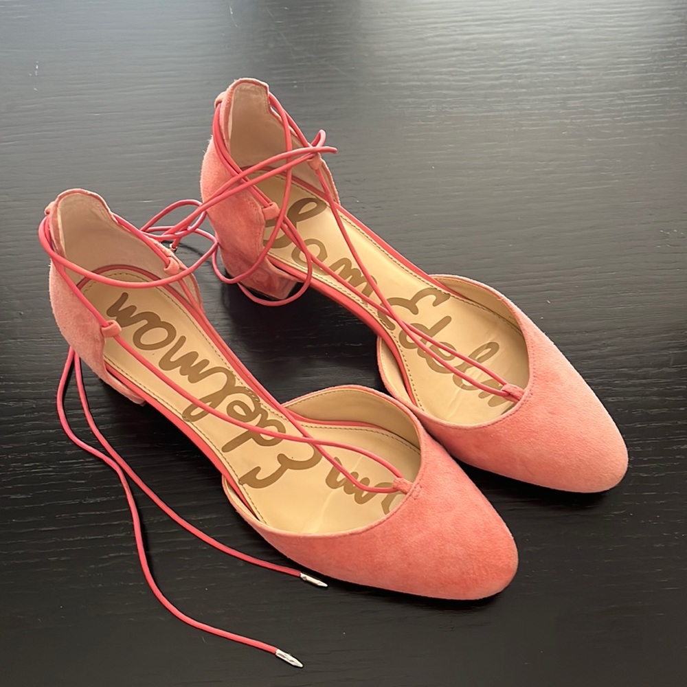 Sam Edelman Pink Strappy Block Heels